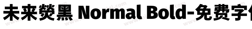 未来熒黑 Normal Bold字体转换